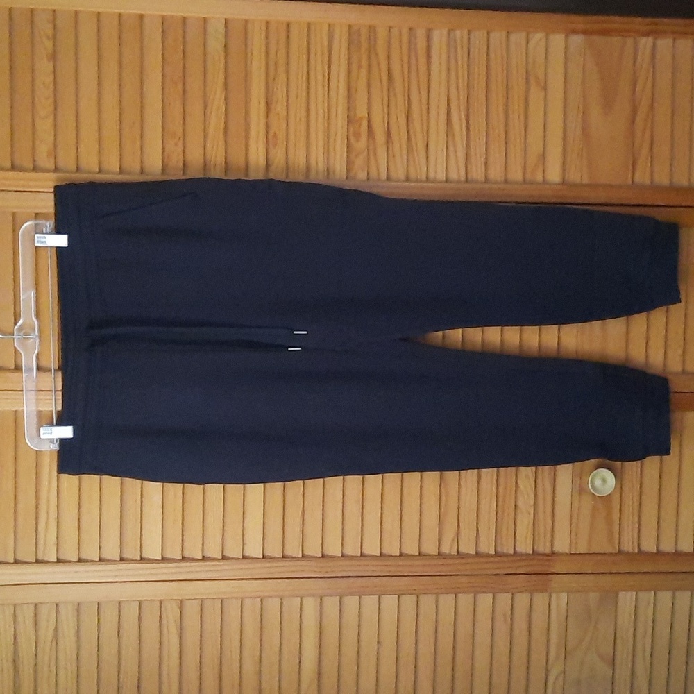 Amazon Black Drawstring Elastic Waistband 3 Pocket Cuff  Sweat Pants Size Large